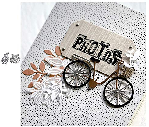 Catkoo Fahrrad Form Stanzen Sterben Scrapbooking Präge Papier Karte Handwerk DIY Schablone Schimmel, Gute Zähigkeit, Soft Touch, Machen Sie Ihr Leben Voller Guter Erinnerungen Silber