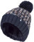 HEAT HOLDERS - Damen Elegant Strickmütze Gefüttert Groß Beanie mit Bommel und Fleecefutter (Einheitsgröße, Blau)