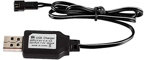 Buwei Câble de Charge USB Ni-CD Ni-MH Batteries Pack Adaptateur de Prise SM 7.2V 250mA Sortie télécommande Jouet