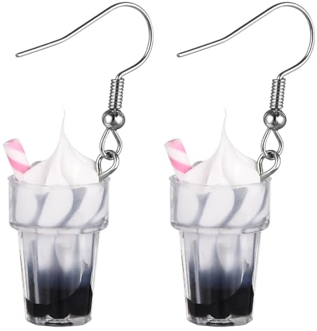 Happyyami Lustige Eiscreme Ohrringe Für Frauen Kreative Baumelnde Ohrhänger Im Eisdessign Ideal Für Festivals Partys Und Geschenkideen