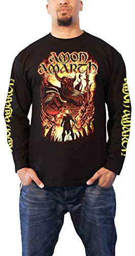 Amon Amarth T Shirt Oden Wants You Logo Nue offiziell Herren Schwarz Long Sleeve