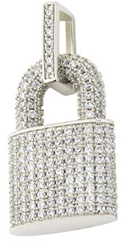 zxcs Silber Farbe Anhänger Halskette 5mm Tenniskette Kubikzircon Charme Choker Für Männer Frauen Hip Hop Schmuck-Platinum Plated,Tennis Chain 41CM