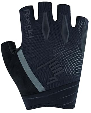 Roeckl Sports Fahrradhandschuh ISERA, Unisex High Performance Fingerhandschuh, Schwarz 9.5