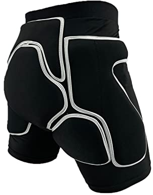 Topeter Impact Shorts, Hüftschutzausrüstung, Unterwäsche für Goalie, Rugby (L, Grau)