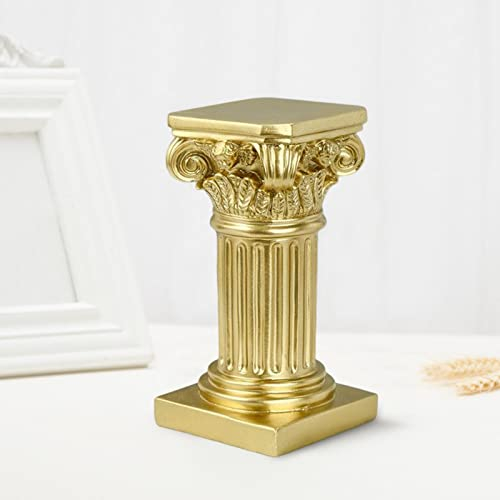 MOCIUN Creative Roman Column Statue Sculpture Plinth Base for Home Desktop Decor 2PCS