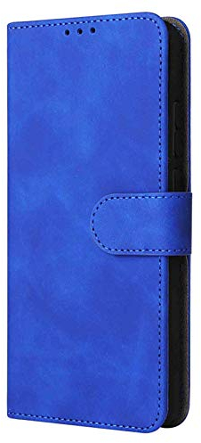 HAOYE Leather Folio Cover per TCL 40 R 5G (TCL 40R 5G), Premium Pelle PU Portafoglio Flip Case Custodia con [Slot per Scheda] [Funzione di Supporto]. blu