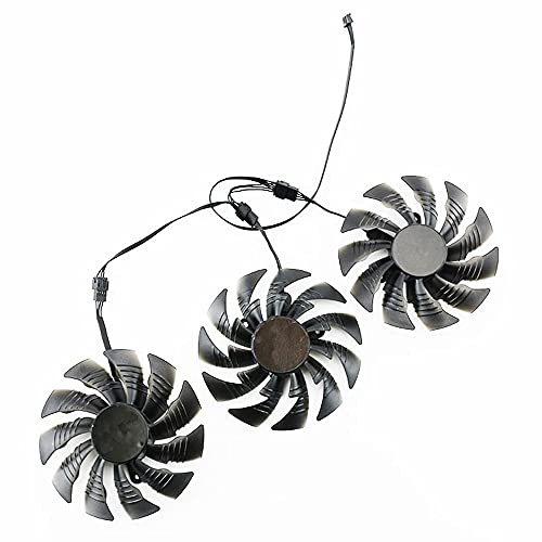 RAKSTORE T129215BU 95mm Grafikkarten Lüfter Kompatibel mit Gigabyte AORUS GTX 1070 GTX 1080 GTX 1080 Ti Leiser Kühler Lüfter Ersatzlüfter (3 Pcs)