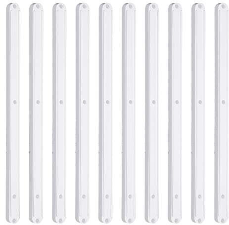 Schubladenauszüge Kunststoff Schubkasten Führungsleisten, Schublade Runners Schrank Führung Schienen Schlitten,Schienen für Schubladen,Auszugsschienen Schubladenauszug für Rillen (5 Paar Weiß-298 mm)