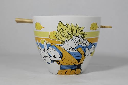 Just Funky Dragon Ball Goku Ramen Bol 470 ml, Blanc.