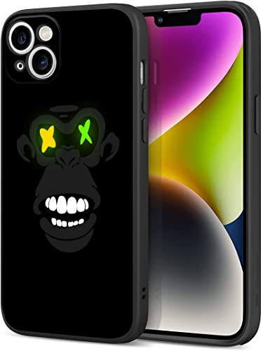 Coole iPhone 14 Pro Hülle für Männer Jungen Schwarz Weiches TPU Verbessertes [Kameraschutz] Gummi-Schutzhülle Anti-Rutsch Stoßfest Mode Hülle Kompatibel mit iPhone 14 Pro Hülle Schwarz