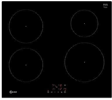 NEFF N30 T36FBE1L0G Induction Hob, Plug and Play Hob (no electrician needed), PowerBoost, Touch Control, Black, 60cm Wide, 4 burner zones
