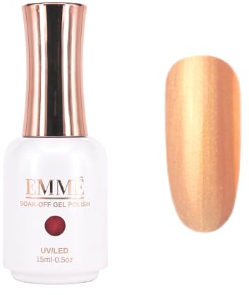 CÔEM - Premium Gel UV Nagellack langanhaltend für UV-Lampe - Gellack Shellac 400 Farben (Glitzer, Metallic) Nail Polish schnelltrocknend & stark deckend - Gelnagellack 15ml GP251 orange/glitzer
