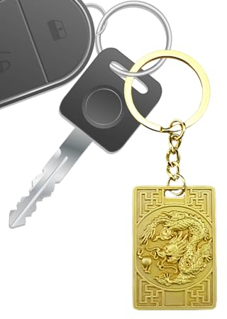 PUCHEN Porte-clés dragon porte-bonheur – Cadeau du Nouvel An chinois 2024 Porte-clés dragon | Pendentifs de l'année du dragon, figurine de dragon, du Nouvel An chinois 2024, porte-clés du