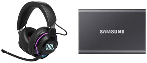 JBL Quantum 910 Over-Ear Gaming Kopfhörer – Wireless 2 & Samsung Portable SSD T7
