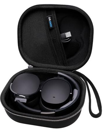 DR·AMIU Hard Case Compatible with Skullcandy Crusher Evo, Hesh ANC, Hesh Evo, Crusher ANC 2, Crusher, Riff 2, Riff Bluetooth Wireless Headphones Black Case Only