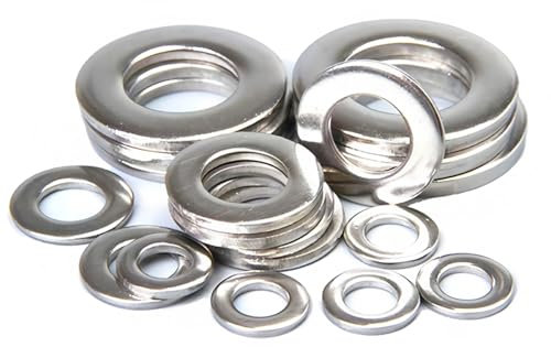 JXPXJMY 200 pezzi Rondelle Acciaio, Guarnizioni Acciaio Inox 304, Accessori Hardware,Rondella Alzaporta, 6 Misure Assortimento Della Rondella M3 M4 M5 M6 M8 M10