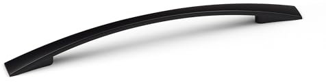 160mm Matt Black Cabinet Handle Curved Bow Cupboard Door Drawer Pull Wardrobe Furniture Replacement Upcycle