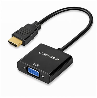 comunica Adattatore da Hdmi a Vga Adattatori Convertitore Maschio a Femmina 1080p