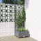 Wenjingqi-153269 Blumenkasten mit Spalier, Polypropylen, Hellgrau, 40 x 40 x 121,5 cm