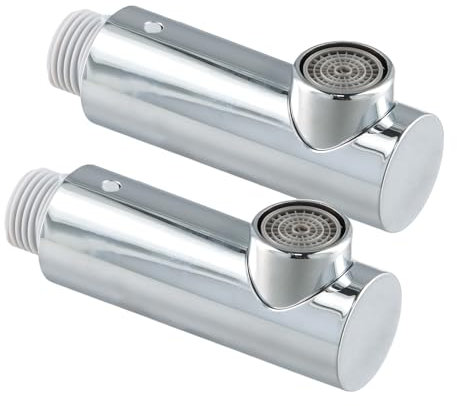 Aérateur de Robinet, Douchette Evier Cuisine, Embout Robinet Cuisine, Adaptateur Robinet Cuisine, Deux Fonctions de Mode de Pulvérisation, Convient pour la Cuisine et la Salle de Bain, Argent