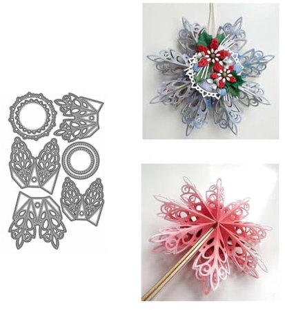 3D Weihnachtsanhänger Stern Blumen Stanzschablonen Weihnachten Stanzen für DIY ScrapBooking Album Dekorative Papier Handwerk und Karten Herstellung