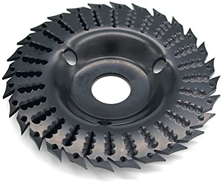 Wood Carving Disc, 1PCS 28-Teeth Flap Discs 4 1/2 For Angle Grinder Angle Grinder Attachments with 28-Teeth Wood Grinding Wheel For Sanding, Carving, Shaping, Polishing, Grinding