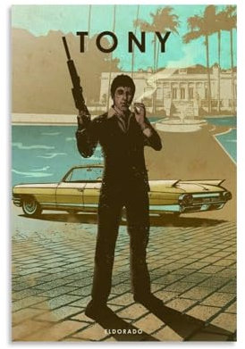 BJOHVPPS Scarface Tony MontanaPeople Poster, Schauspieler, Musik, Sänger, klassisches Star-Porträt-Poster, Sportler, Wohnzimmer, Büro, Wohnzimmer, Dekoration, 30 x 45 cm, ungerahmt, Stil 17