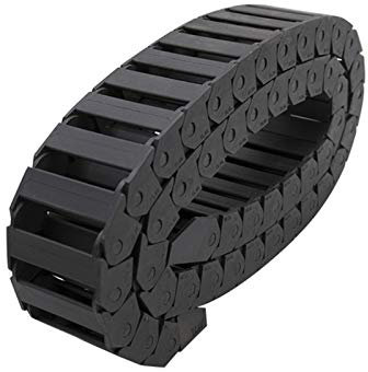 Catena Portacavi,Catene di Cavo 10x10 10x15 15x30 18x37 Tipo di ponte Catena di trascinamento in plastica con connettori finali L 1000mm Cavo macchina per incisione per router cnc 1pcs(35x75 mm)