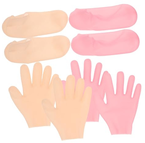 TOVINANNA Fußmaske Aus Silikon Für Trockene Rissige Füße Spa-socken Mit Peeling-wirkung Feuchtigkeitsspendende Masken Für Füße Und Hände Über Nacht Tragbar