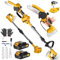 2-in-1 Akku Astsäge & Mini Kettensäge mit 2x2000mah/21v kleine kettensäge elektrisch, mit automatischer öler 550w einhand kettensäge lektrisch chainsaw für gartenscheren holzschneidenz astschere DIY