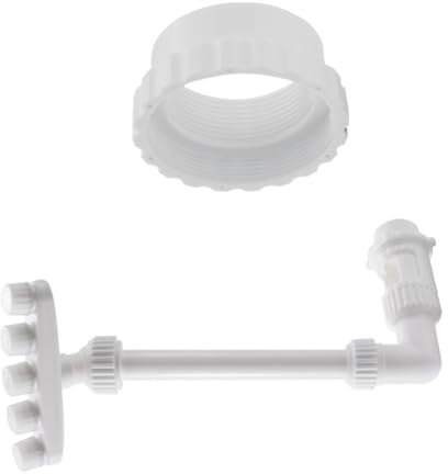 XuQiZZpp Fuente de agua ajustable para piscina, con 5 boquillas, cinco boquillas, aspersor de cascada para enfriar