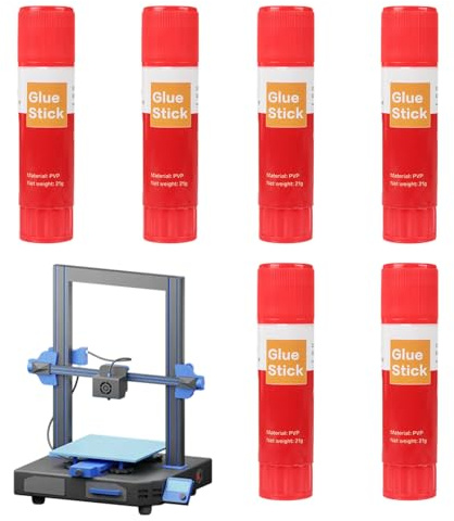 Kleber für 3D-Druck, Klebstoff für 3D-Druckplatte, 6 Stück – robustes Zubehör zur Reduzierung der Neigung für die Haftung, Bau, Scanning und Modellierung