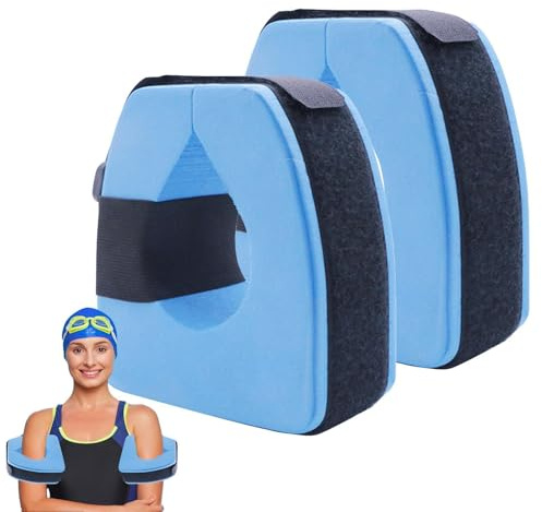 Puños Acuáticos de Espuma - Pantalones Cortos De Rastro Ajustable | Puños De Agua De Natación De Espuma, Bandas De Manga Portátiles, Correas De Natación De EVA Con Correa Desmontable, Dispositivo De