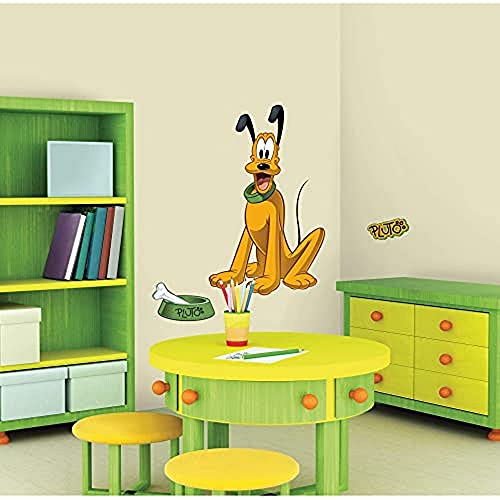 RoomMates Disney Pluto Riesen-Wandtattoo 64,75cm x 105,5cm - Vinyl, Wand, Cartoon, Pluto, Gelb, Rechteckig, Wandaufkleber