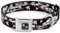 Buckle-Down Flying Schweine schwarz/weiß/pink Hundehalsband Bone, kleine/22,9–38,1 cm