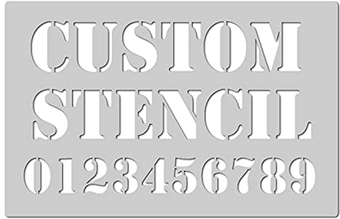 Eigener Schablone mit Schriftart Optionen - Groß A2 Blatt Größe - 42x60cm - Alle Buchstaben Sie Wollen Maßgeschneidert und - Wiederverwendbar 250 Mikron Mylar - Ideal für Malen Jede Oberfläche …