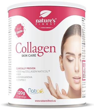Nature's Finest by Nutrisslim Kollagen Skincare - Marine Kollagen Pulver Hochdosiert (5000mg) - Kollagen-Präparate mit Vitamin C - Unterstützt Haare, Nägel und Haut - Kollagen zum Trinken