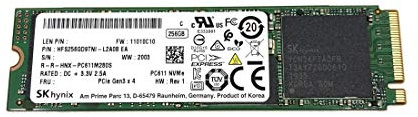 SK Hynix SSD NVMe M.2 2280 256Go PC611 Opal 2.0 Clé M