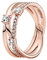 PANDORA Ring Timeless funkelnder Dreifachring Zirkonia rosévergoldet 189400C01 56