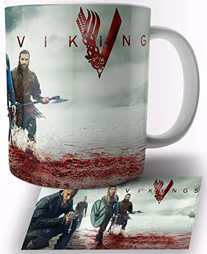 Vikings Ragnar Lodbrok Lagertha Keramik Becher 325ml Tasse Mug
