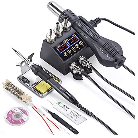 Strumenti e accessori per saldatura 2 in 1 8898 Stazione di saldatura, Stazione di saldatura di rilavorazione del display LCD 750W, per la riparazione dei telefoni cellulari Strumenti di saldatura Tin