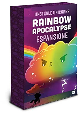 Asmodee, Unstable Unicorns: Rainbow Apocalypse, Erweiterung des Brettspiels, italienische Ausgabe