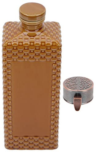 Happyyami Practical Storage Sealed Ceramic Carafe Jugs for Brandy Whiskey Port Vodka Rum Smooth Surface No Burrs