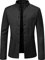 Blazer Herren Anzugjacke mit Stehkragen und Langen Ärmeln Einreiher Anzug Herbst Winter Anzugmantel Formelle Geschäftskleidung Taille zurückziehen Tunika Bluse Für Männer M 5XL