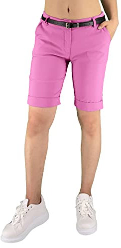 JOPHY & CO. Pantalone Donna Bermuda con Cintura e Tasche (cod. 3009) (3XL, Fucsia Chiaro)