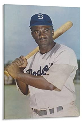 Jackie Robinson Poster, Malerei, Leinwand, Wandkunst, Wohnzimmer, Poster, Gemälde, 30 x 45 cm