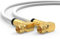 RedStar24 SAT Kabel 3m Satellitenkabel SAT TV Antennenkabel Digital Koaxialkabel Coaxial Internet 2x F-Stecker 90° Grad Gewinkelt Winkelstecker Router Modem Anschlusskabel HD 4K UHD DVB-S DVB-S2 Weiß