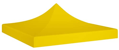 Tetto per Tendone,teli ombreggianti gazebo terrazzo esterno Robusto e durevole Adatto per esterni, campeggio, giardino, terrazza per Feste 3x3 m Giallo 270 g/m²