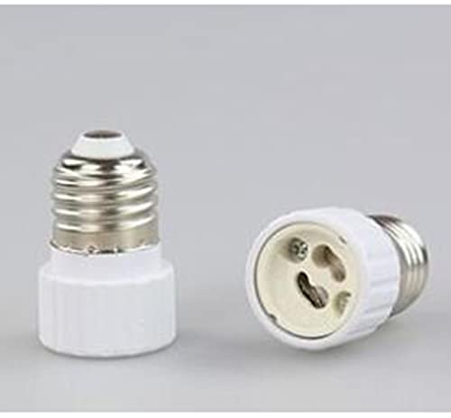 YSJJZRL E14/E27/B22/GU10/G24/E40 Sockel Extender Lampenfassung Verlängerung Lampenfassung Adapter (2 Stück, E27 auf GU10)