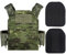 Tactical Airsoft Vest - Quick Release Mens 1000D Nylon Military Plate Carrier Adjustable MOLLE Combat Vest for Airsoft Paintball Wargame CS Outdoor Game (CAMO Green)